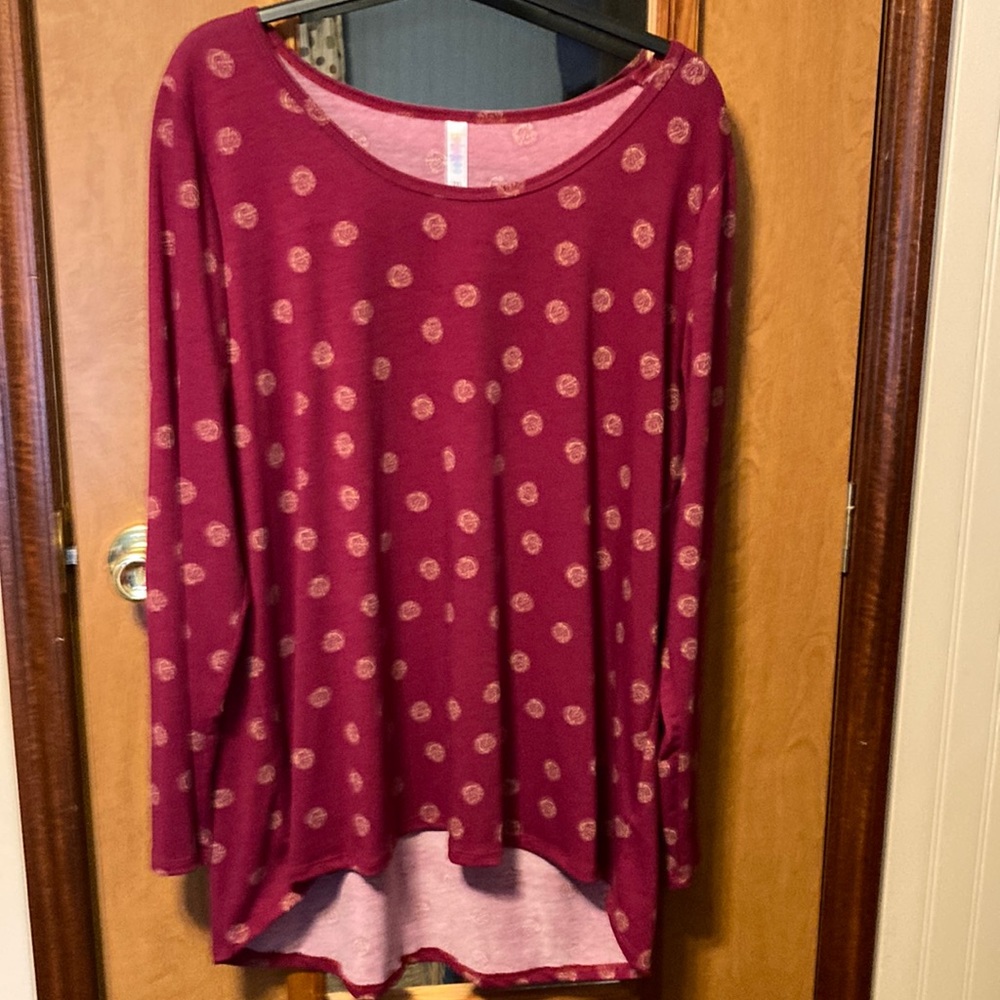 Lularoe tunic size 2xl cranberry